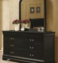 Dressers Mirrors Broad Warehouse, All Black Dresser With Mirror